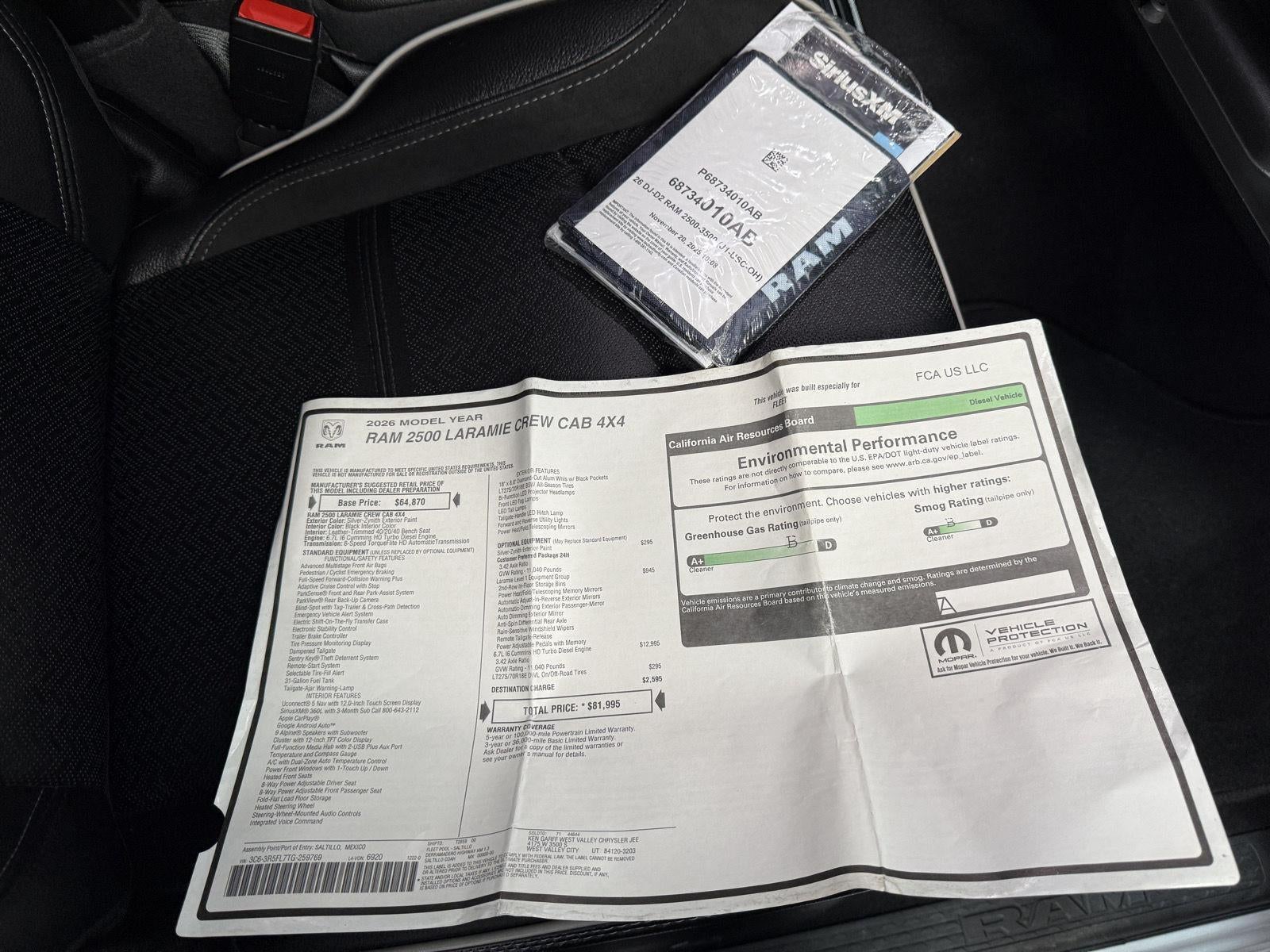 2026 RAM 2500 Laramie Crew Cab 4x4 6'4' Box